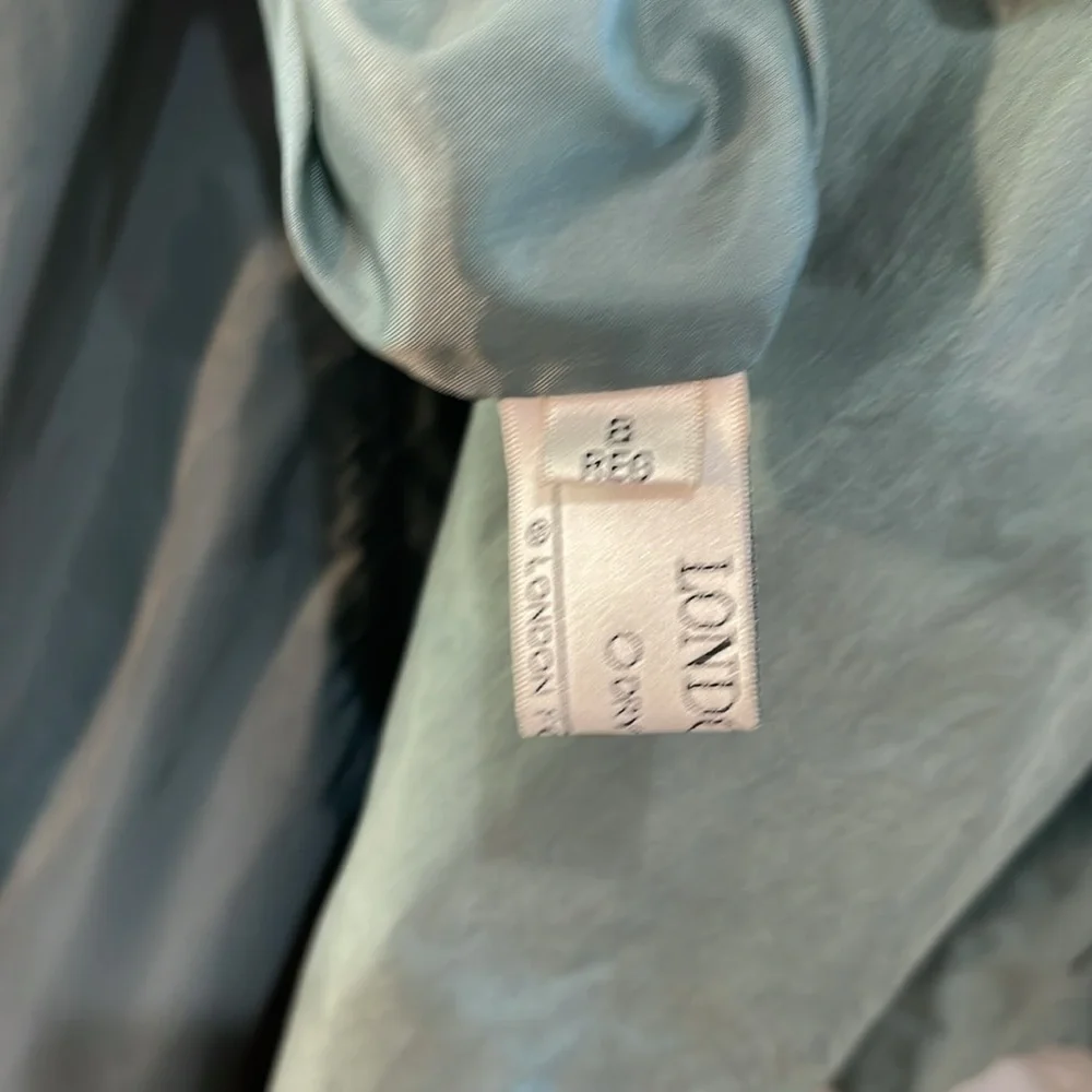 Vintage London Fog full length sagey green-blue trench coat - Picture 7 of 7